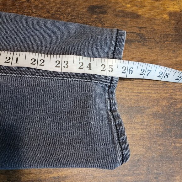 American Eagle Jeans 12 S Mom High Rise Stretch Denim Charcoal Wash - Picture 10 of 11